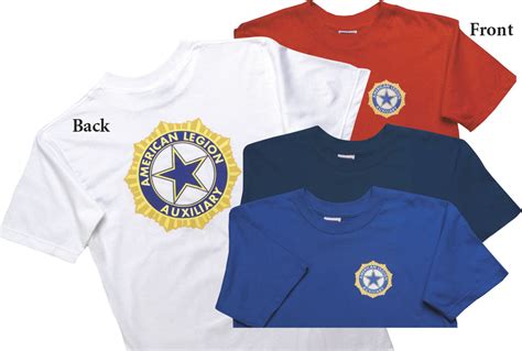 Auxiliary Emblem T-Shirt - American Legion Flag & Emblem