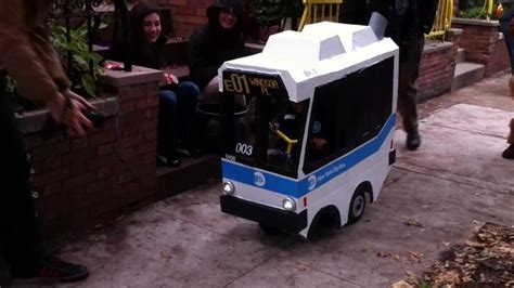 NYC Bus Halloween Costume by The Saline Project. This little boy asked to be an NYC bus for ...