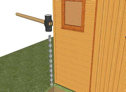 Instructions for using anchors on a shed