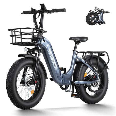 INTHEAIR Colts Electric Bike for Adults 20" x 4.0 Folding ebike for ...