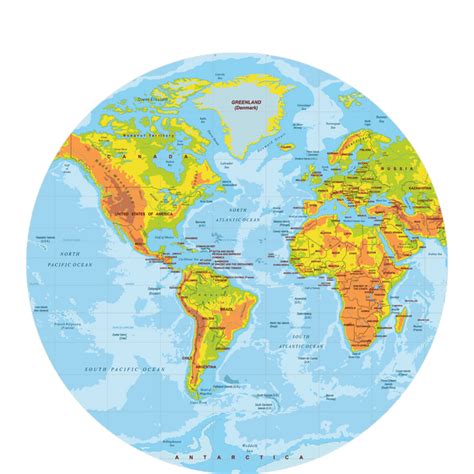 Round World Map - World Maps