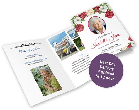 Funeral Order of Service Printing. Unique & Uplifting Templates