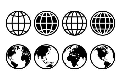 World Globe Icon Silhouette Graphic by sabavector · Creative Fabrica