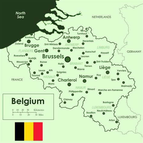 Map of Belgium (Overview Map/Cities) : Worldofmaps.net - online Maps ...