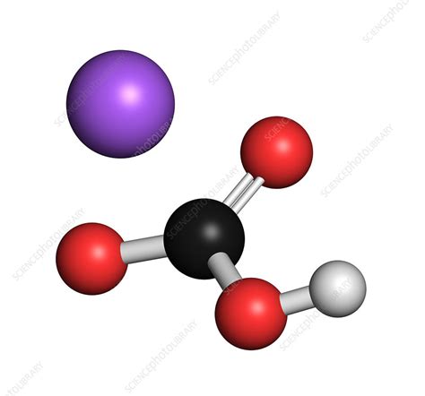 Sodium bicarbonate molecule, illustration - Stock Image - F032/9864 - Science Photo Library