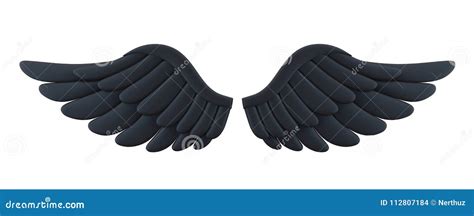 Black Demon Wings Isolated stock illustration. Illustration of ...