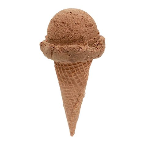 Single Scoop Chocolate Ice Cream on Sugar Cone | Chocolate ice cream ...