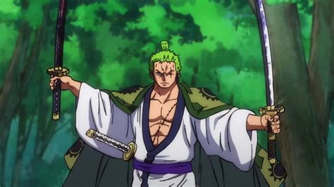 Download Intense Zoro With Dual Swords Ready for Battle | Wallpapers.com