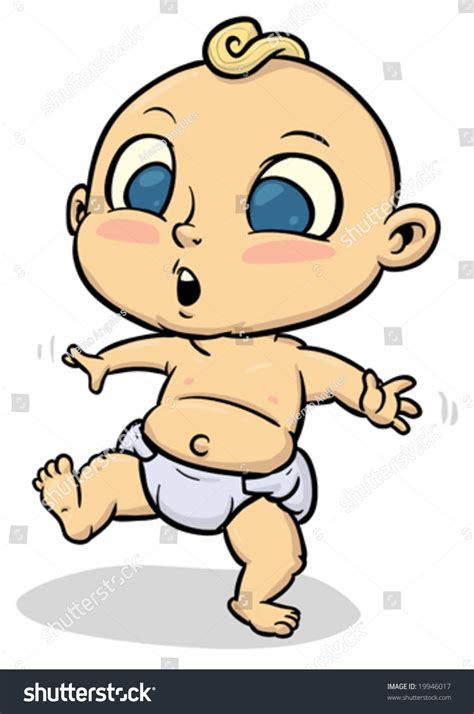 Cute Baby'S First Steps Stock Vector Illustration 19946017 : Shutterstock