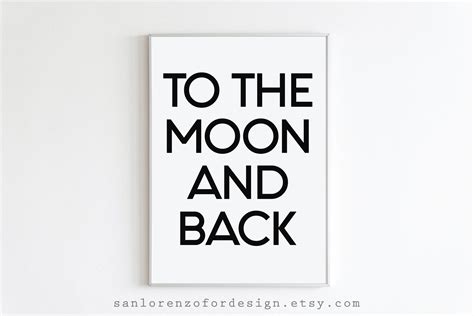 To the Moon and Back Printable Wall Art Digital Print Neutral - Etsy | Wall printables ...