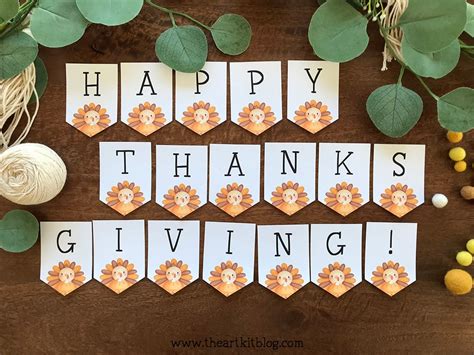 Happy Thanksgiving Banner {FREE PRINTABLE!} - The Art Kit