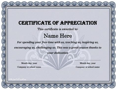 30 Free Certificate of Appreciation Templates and Letters