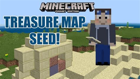 Minecraft PE: Treasure Map Seed - YouTube