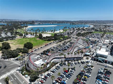 Aerial View of Belmont Park, an Amusement Park Built in 1925 on the ...