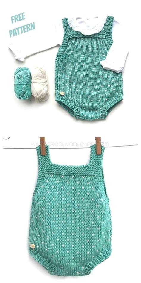 Knit Baby Romper Free Knitting Patterns in 2021 | Gestrickter babystrampler, Kostenlose baby ...