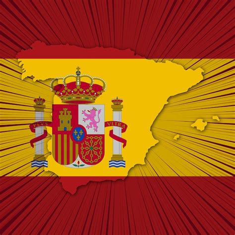 Premium Vector | Spain national day map design