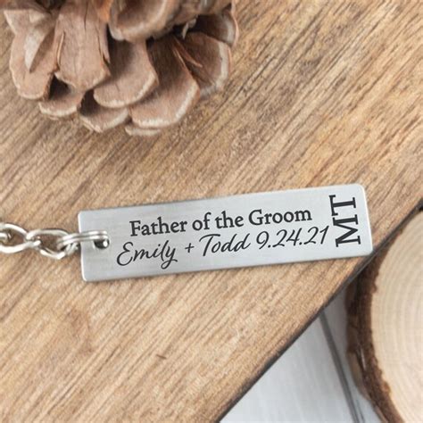 Personalized Father of the Groom Gift Grooms Dad Keychain | Etsy