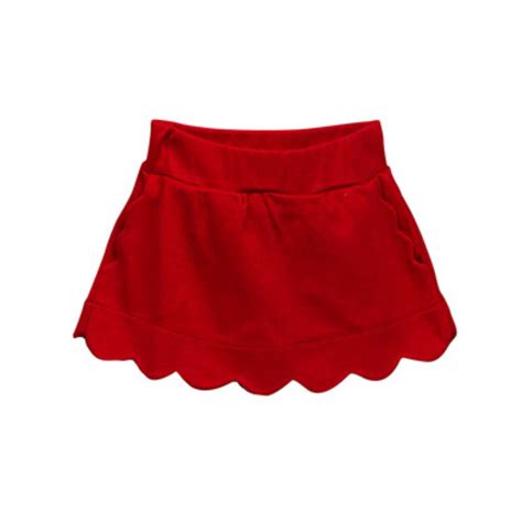 *PRE-ORDER* Red Scallop Skort – GG's Children's Boutique