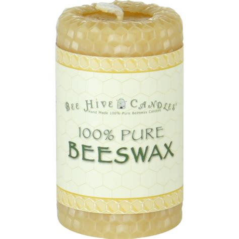 2" x 3" Honeycomb Wrapped Beeswax Pillar Candle | Bee Hive Candles