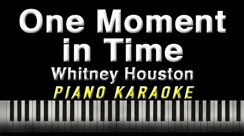 One Moment in Time - Whitney Houston | KARAOKE | Piano Version | Instrumental - YouTube