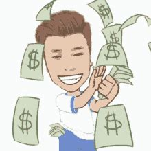 Animated Happy Guy Throwing Money GIF | GIFDB.com