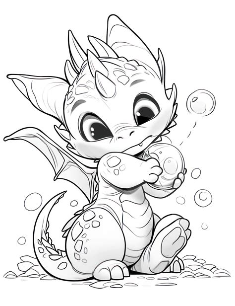 Baby Dragon Coloring Page