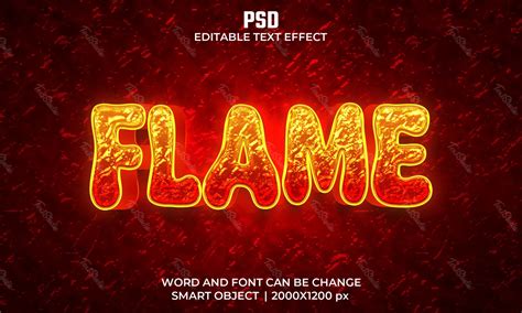 Flame Text Effect | Free Photoshop PSD File