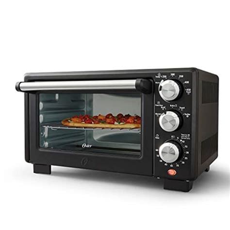 Oster 4-Slice Toaster Oven Matte Black Convection Oven and Countertop Oven - Walmart.com ...