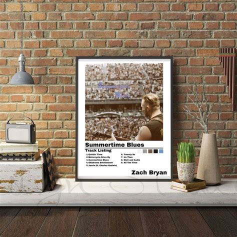 Zach Bryan Summertime Blues Album Cover Music Print Album Print Gift ...