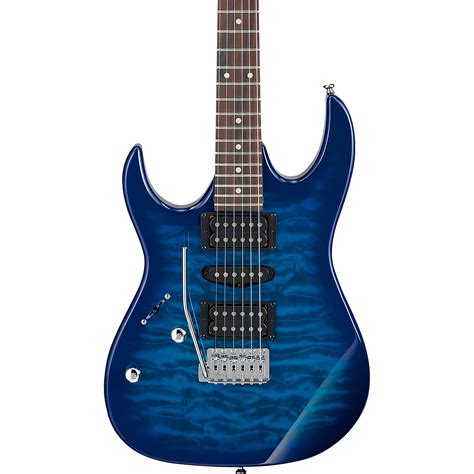 Ibanez GRX70QAL Left-Handed Electric Guitar Transparent Blue Burst ...