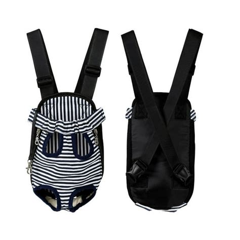 Stripe Small Pet Cat Puppy Dog Carrier Front Pack Hiking Backpack Head ...