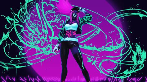 K/DA Akali Neon Dragon League Of Legends LoL lol league of legends, K ...