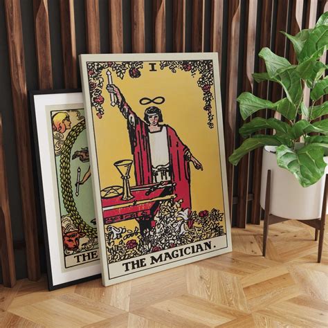 The Magician Canvas Wall Art, Tarot Card Art, Feminine Wall Art, Canvas ...