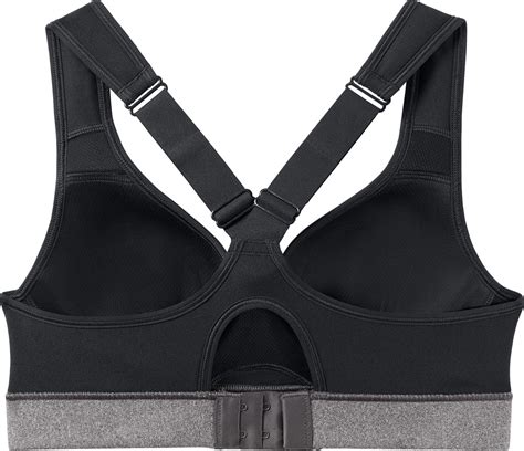 Under Armour Synthetic Warp Knit High-impact Running Sports Bra in Charcoal Heather/Black (Black ...