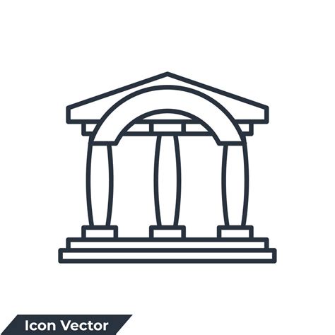 museum building icon logo vector illustration. museum symbol template ...