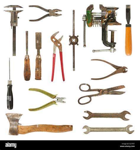 Old used tools collection Stock Photo - Alamy