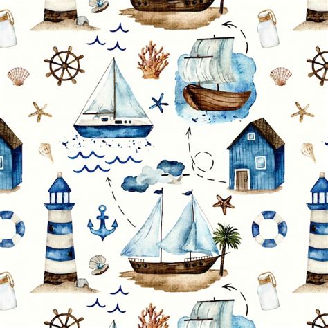 Nautical Fabric - Etsy