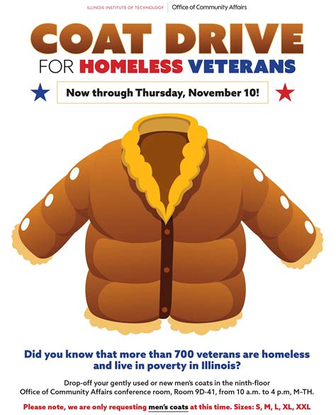 Coat Drive for Homeless Veterans | Illinois Institute of Technology