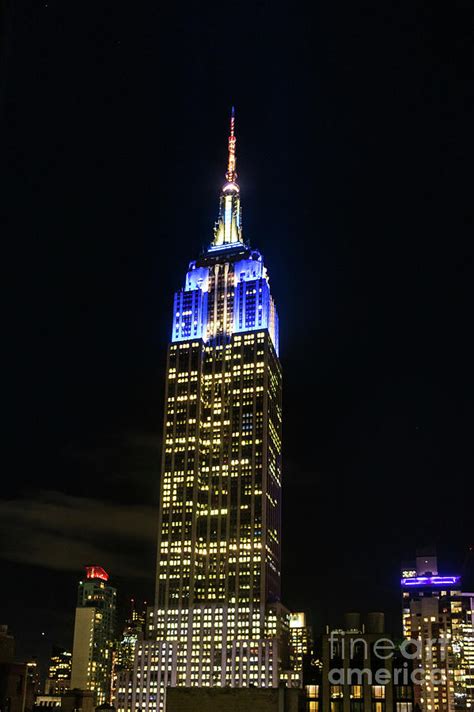 Empire State Building At Night Close Up