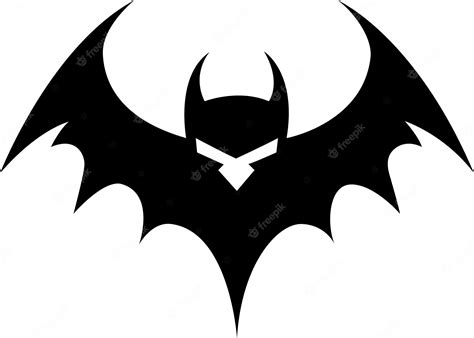 Premium Vector | Bat vector black and white classic logo