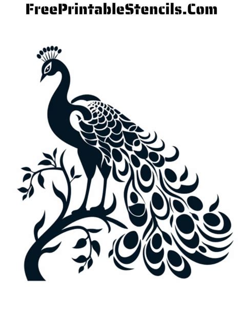 Free Printable Peacock Stencils - Free Printable Stencils