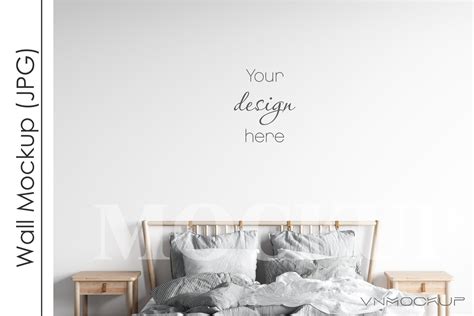 Bedroom Wall Mockup JPG | Print Templates ~ Creative Market