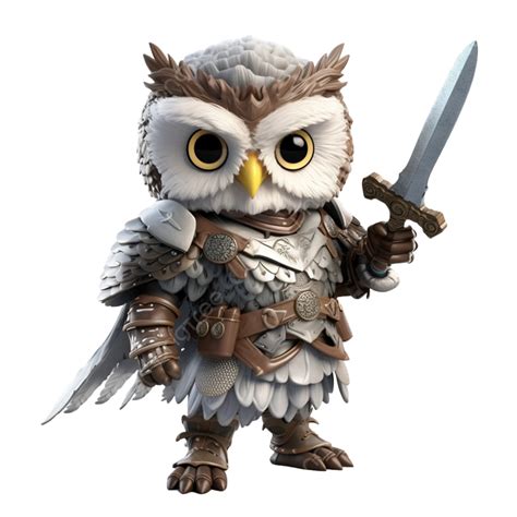 Owl Character In A Medieval Knight S Armor, Owl, Medieval, 3d PNG Transparent Image and Clipart ...