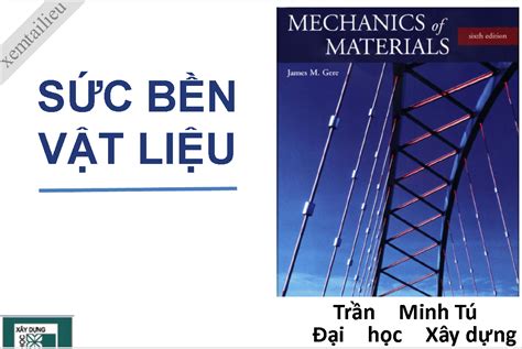 Sức bền vật liệu 1 - Giáo trình hay nhất 2024