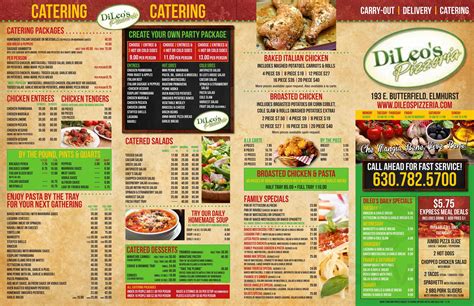 DiLeo's Pizzeria menu in Elmhurst, Illinois, USA