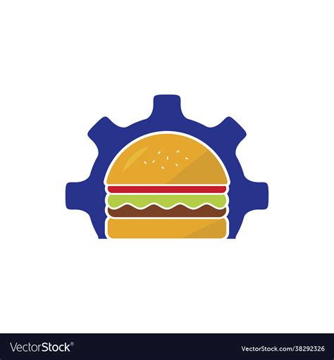 Burger machine logo Royalty Free Vector Image - VectorStock