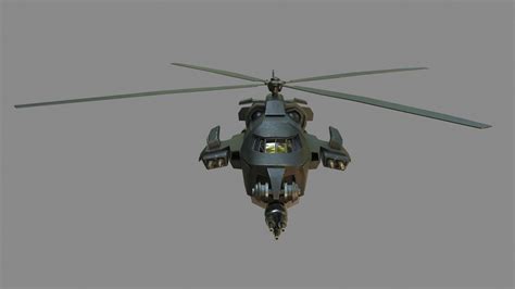 ArtStation - Scifi Helicopter chopper 3d Model | Game Assets