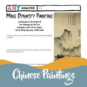 Studio Art History Asian Ming Dynasty Calligraphy Painting Silk Intro ...