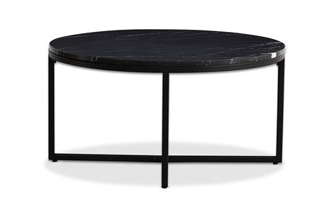 Venus Round Black Modern Coffee Table, White Marble, by Lounge Lovers by Lounge Lovers - Style ...