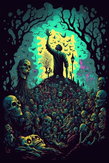 Premium Photo | A poster for the dead zombie apocalypse.